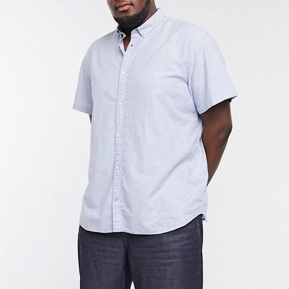 Jack & Jones Other - NEW Jack & Jones Men's Linen Blend Short Sleeve Button Up Shirt in‎ Size 3XL